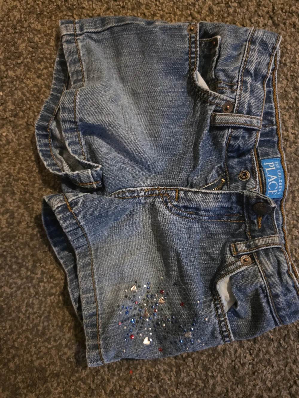 The Children's Place Denim Shorts with Embellished Hearts